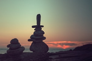 Two Zen Stones Stacked